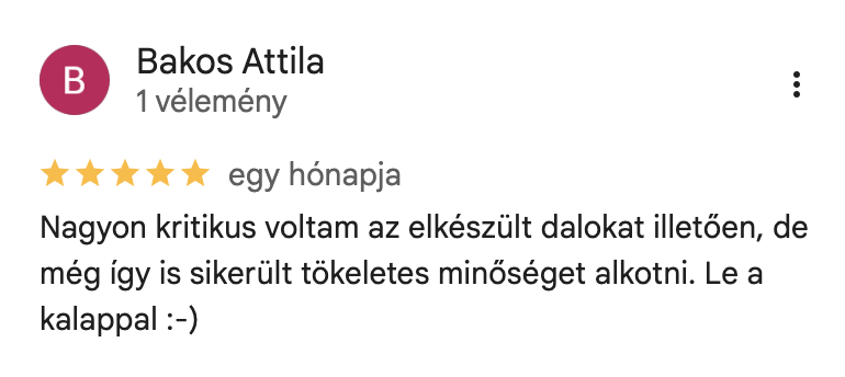 Egyedi ajándék - személyre szabott dalok - review 6 Egyedi ajándék - személyre szabott dalok - review 6
